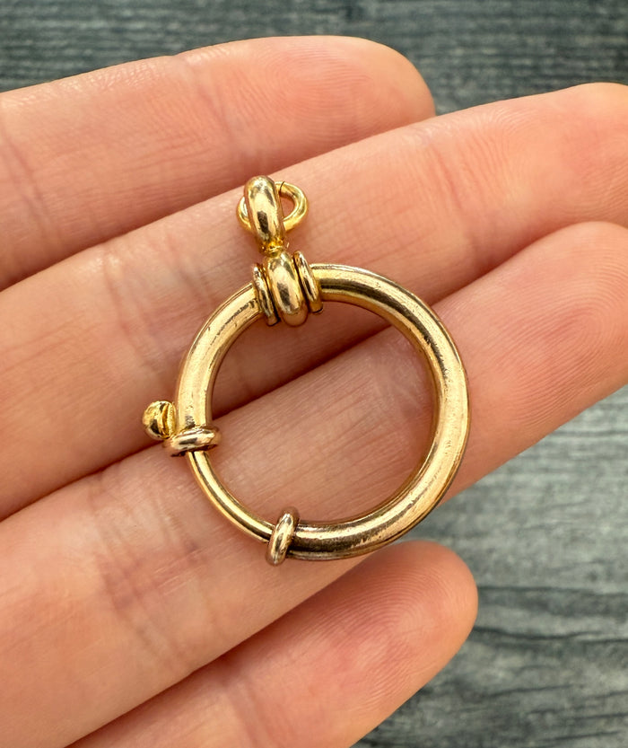 Vintage 9K Rosy Gold Extra Large Bolt Ring