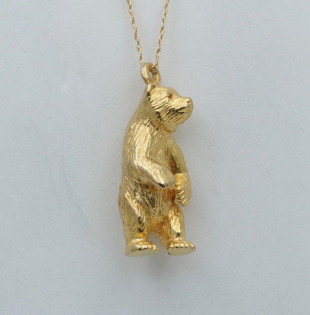 Solid Vintage 10K Gold Bear Charm