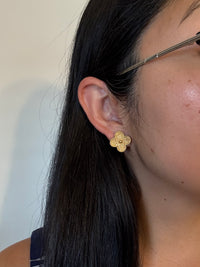 Quatrefoil 18K Gold Earrings