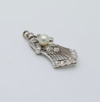 Edwardian Diamond and Pearl Bell Shaped Charm