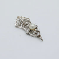 Edwardian Diamond and Pearl Bell Shaped Charm