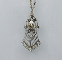 Edwardian Diamond and Pearl Bell Shaped Charm