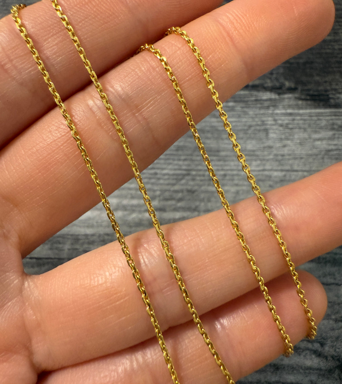 21K Gold Biker Chain, 18" Long