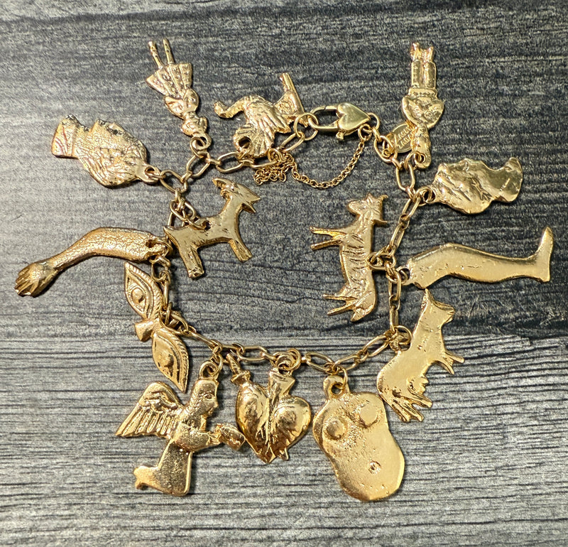 Tracey Zabar 14K Gold Good Luck Charm Bracelet