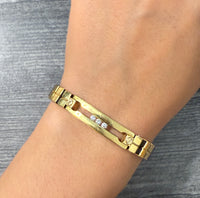 Baraka Diamond and 18K Gold Rubber Bracelet