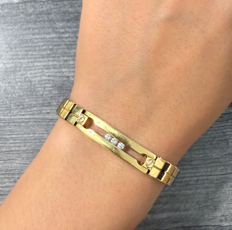 Baraka Diamond and 18K Gold Rubber Bracelet