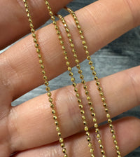 14K Gold Disco Ball Chain, 24" Long (S)