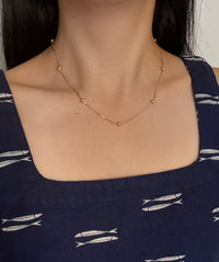 Vintage Gold Ball and S Link Chain, 18.25" Long