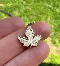Vintage 14K Maple Leaf Charm