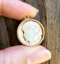 Vintage 14K Gold Little Boy’s Profile Charm