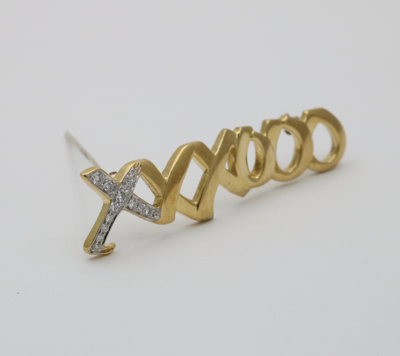 Tiffany Paloma Picasso Diamond Graffiti Love and Kisses Brooch