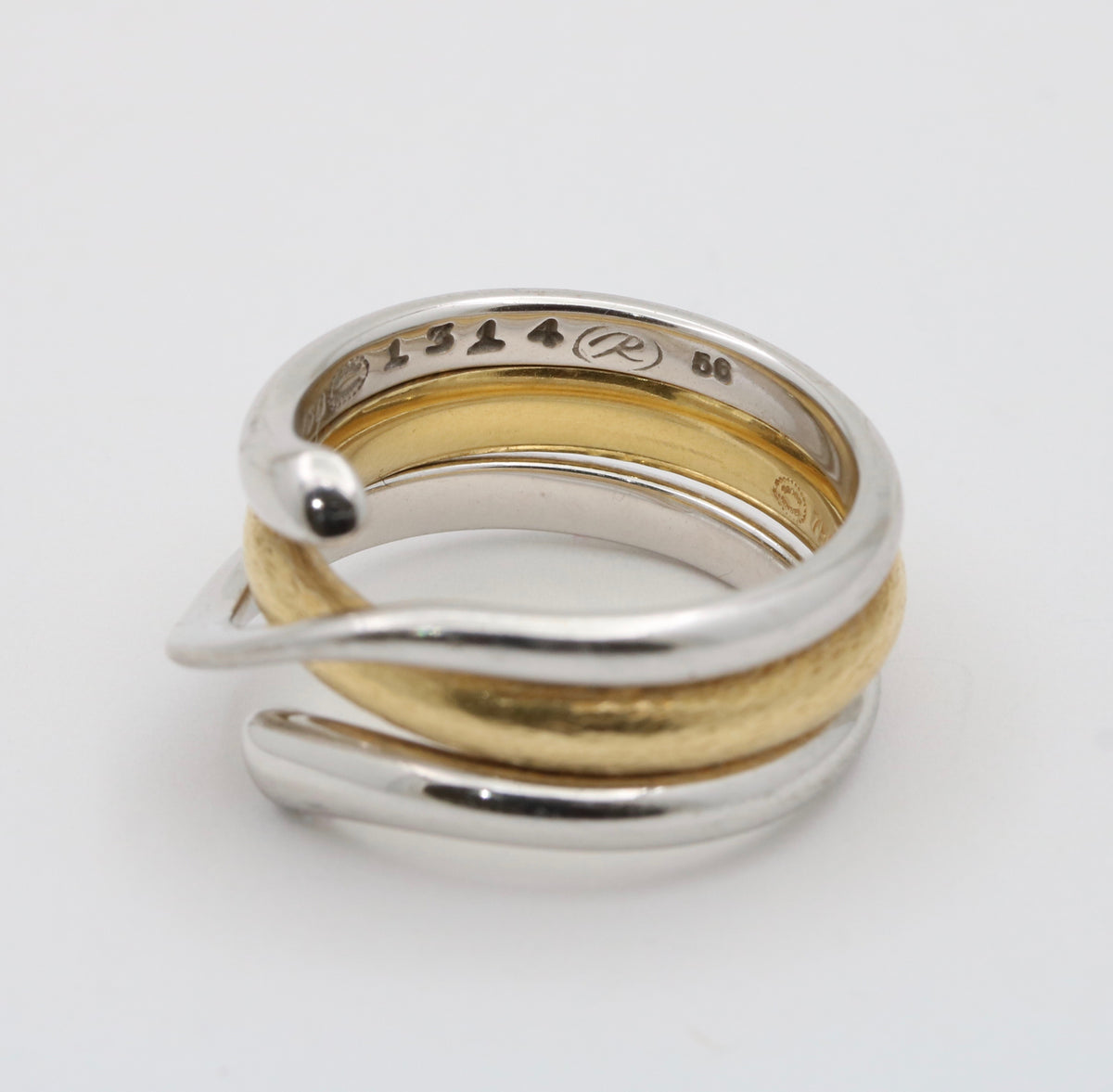 Georg Jensen Magic Combination 18K Gold Nesting Rings, Size 7.5