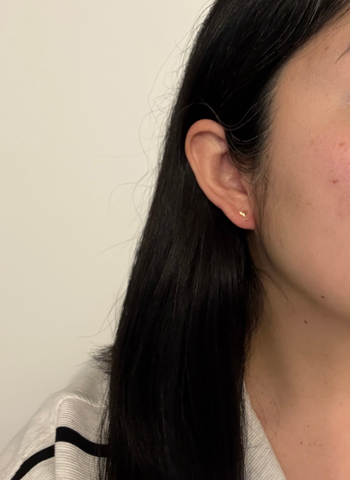 Mini 14K Gold Martini Cocktail Stud Earrings