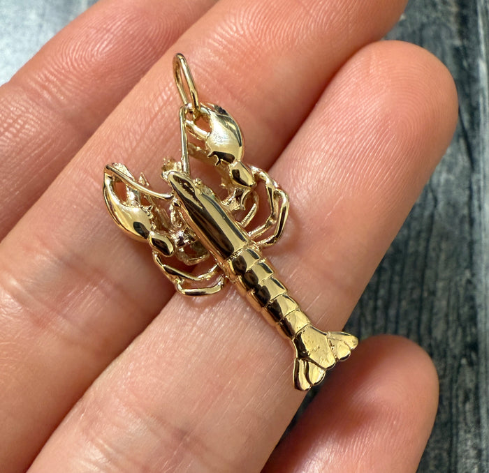 Vintage 14K Gold Lobster Charm