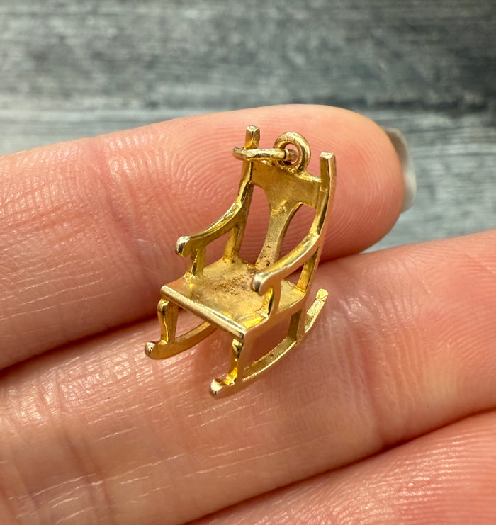 Vintage 14K Gold Rocking Chair Charm
