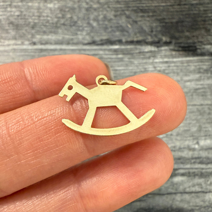 Vintage 14K Gold Rocking Horse Charm