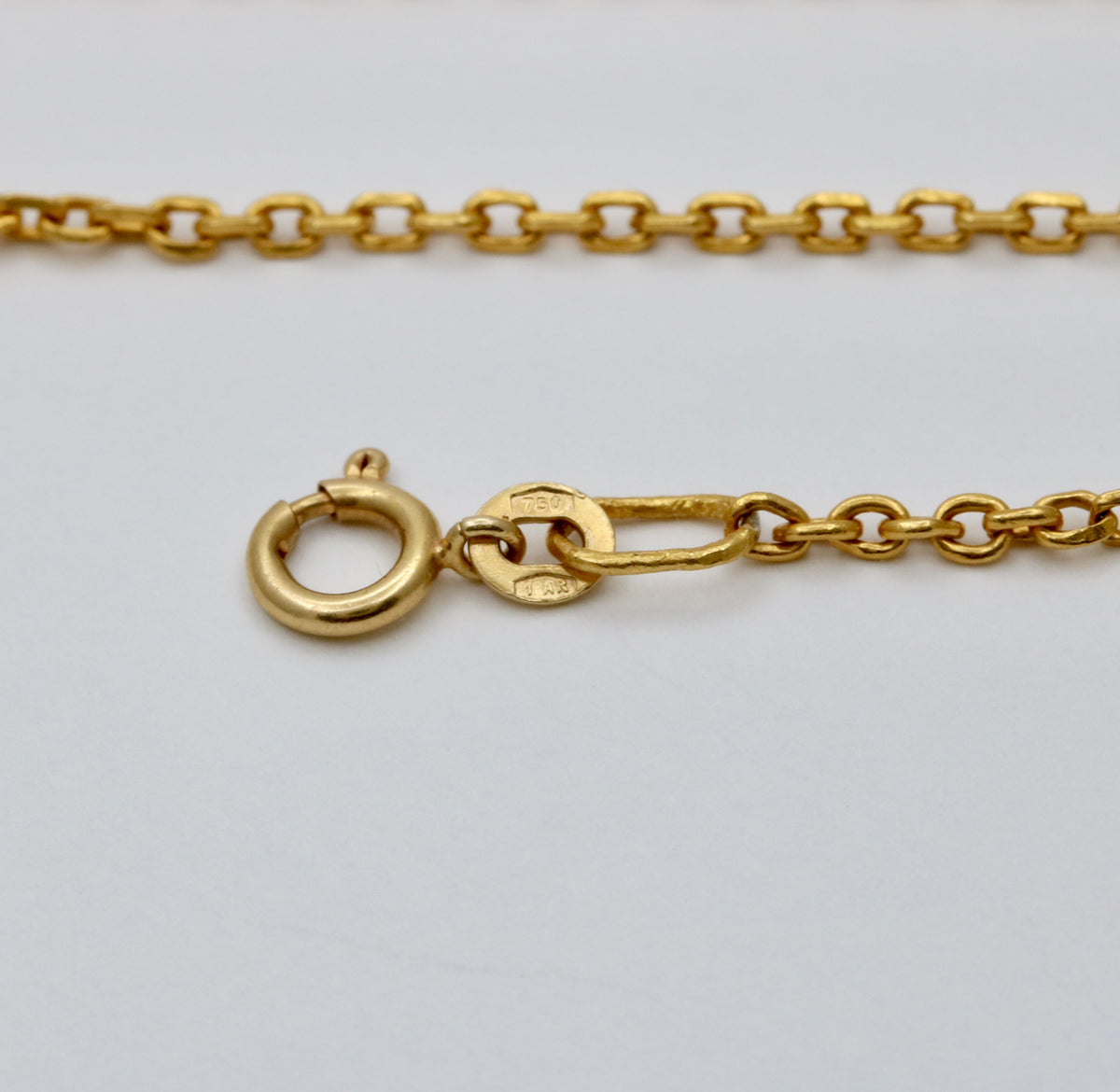 22K Gold Cable Link Chain, 23.5” Long