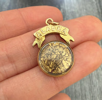 Vintage Gold Filled "ALASKA" Gold Rush Nugget Charm