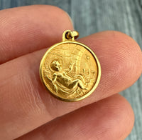 Infant Jesus Medal 14K Gold Baptism Charm