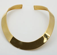 Sleek 18K Gold Collar, Necklace