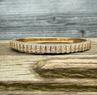 Vintage 2.64 Carat Diamond and 14K Gold Bangle Bracelet