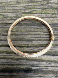 Vintage 2.64 Carat Diamond and 14K Gold Bangle Bracelet