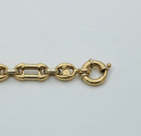 Vintage Trombone and Mariner Link Two-Tone 18K Gold Bracelet