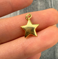 Smaller 14K Gold Puffy Star Charm