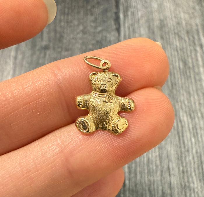 Vintage 14K Gold Teddy Bear Charm