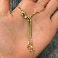 Vintage 14K Gold Heart Lariat Necklace
