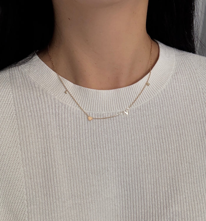 LOVE 14K Gold Necklace (M)