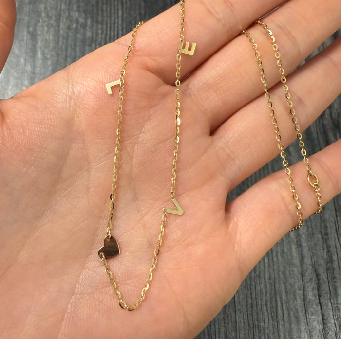 LOVE 14K Gold Necklace (M)