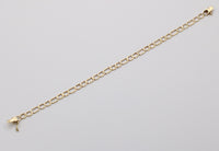 Vintage 14K Geometric Open Link Bracelet, 7.75” Long