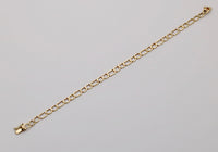 Vintage 14K Geometric Open Link Bracelet, 7.75” Long