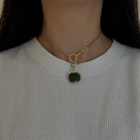 Antique Jade and 14K Gold Spinner Pendant, Watch Fob