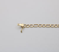 Vintage 14K Geometric Open Link Bracelet, 7.75” Long