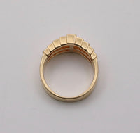 Vintage 1.8 Ct Princess Cut Diamond and 14K Gold Architectural Ring