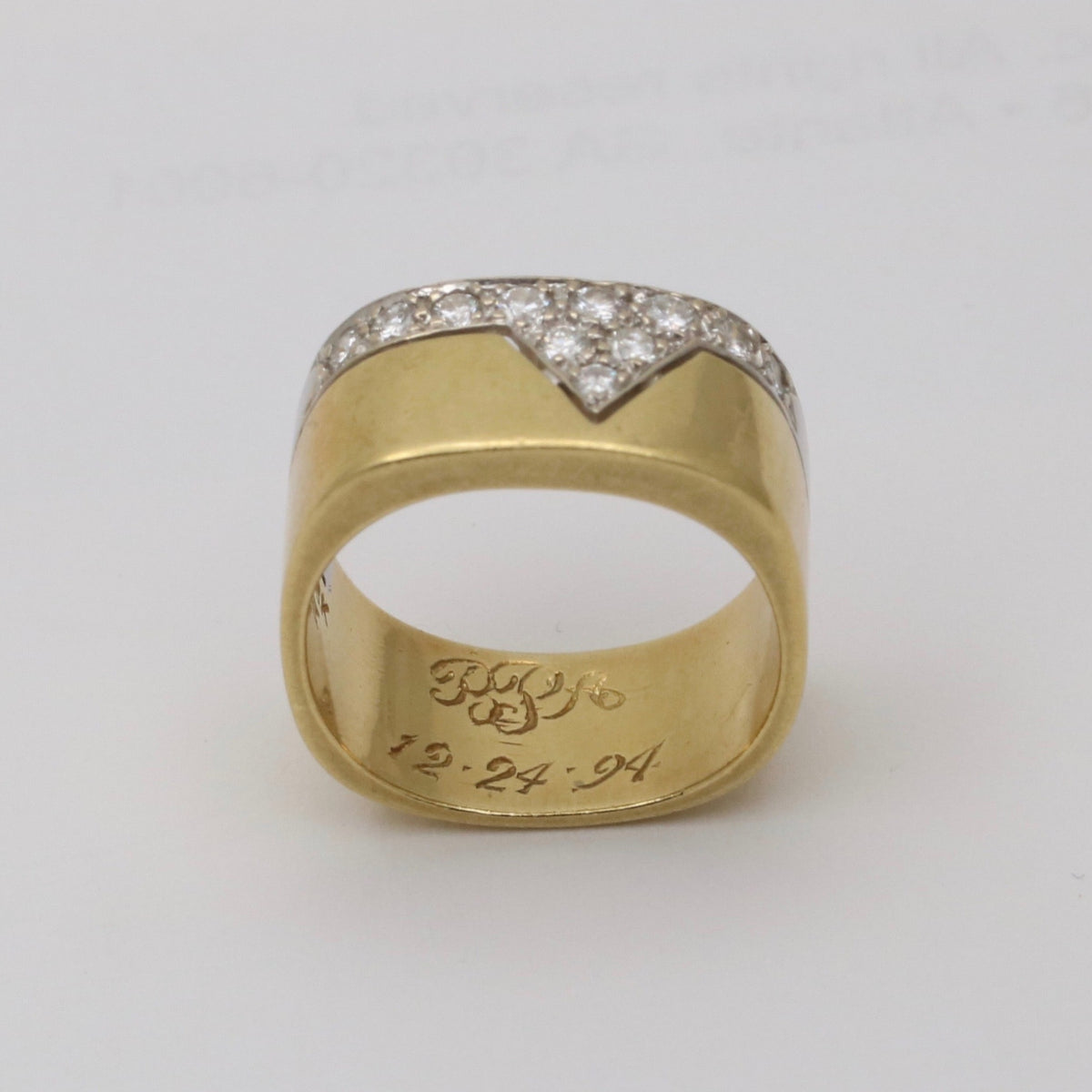 Vintage Diamond and 18K Gold Wonder Woman Band