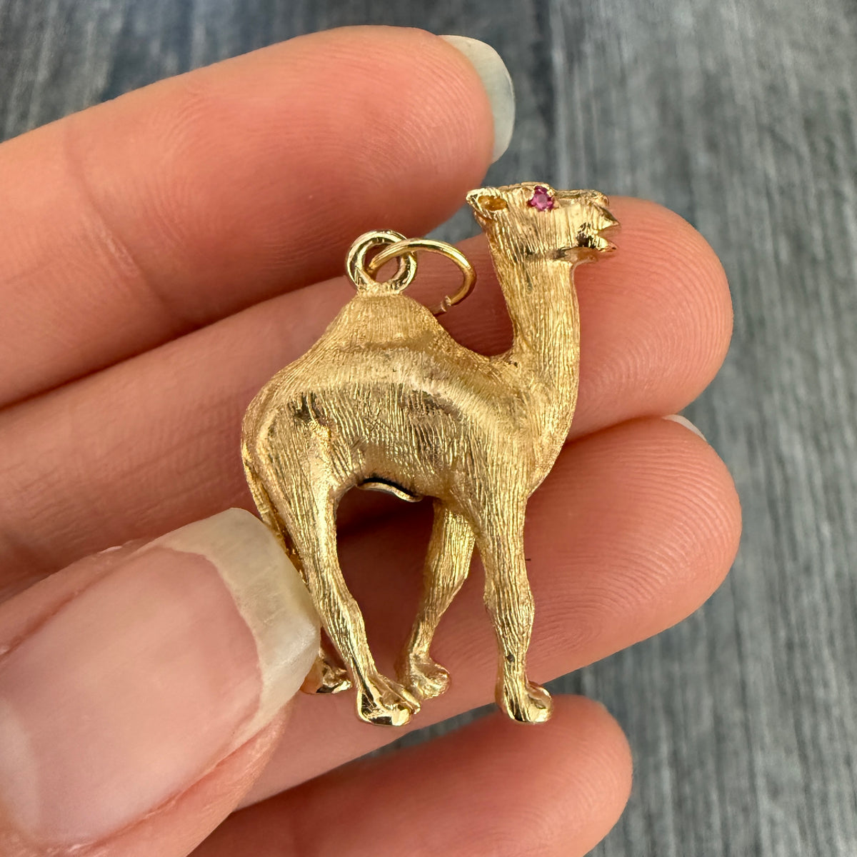 Large 14K Gold Camel Charm
