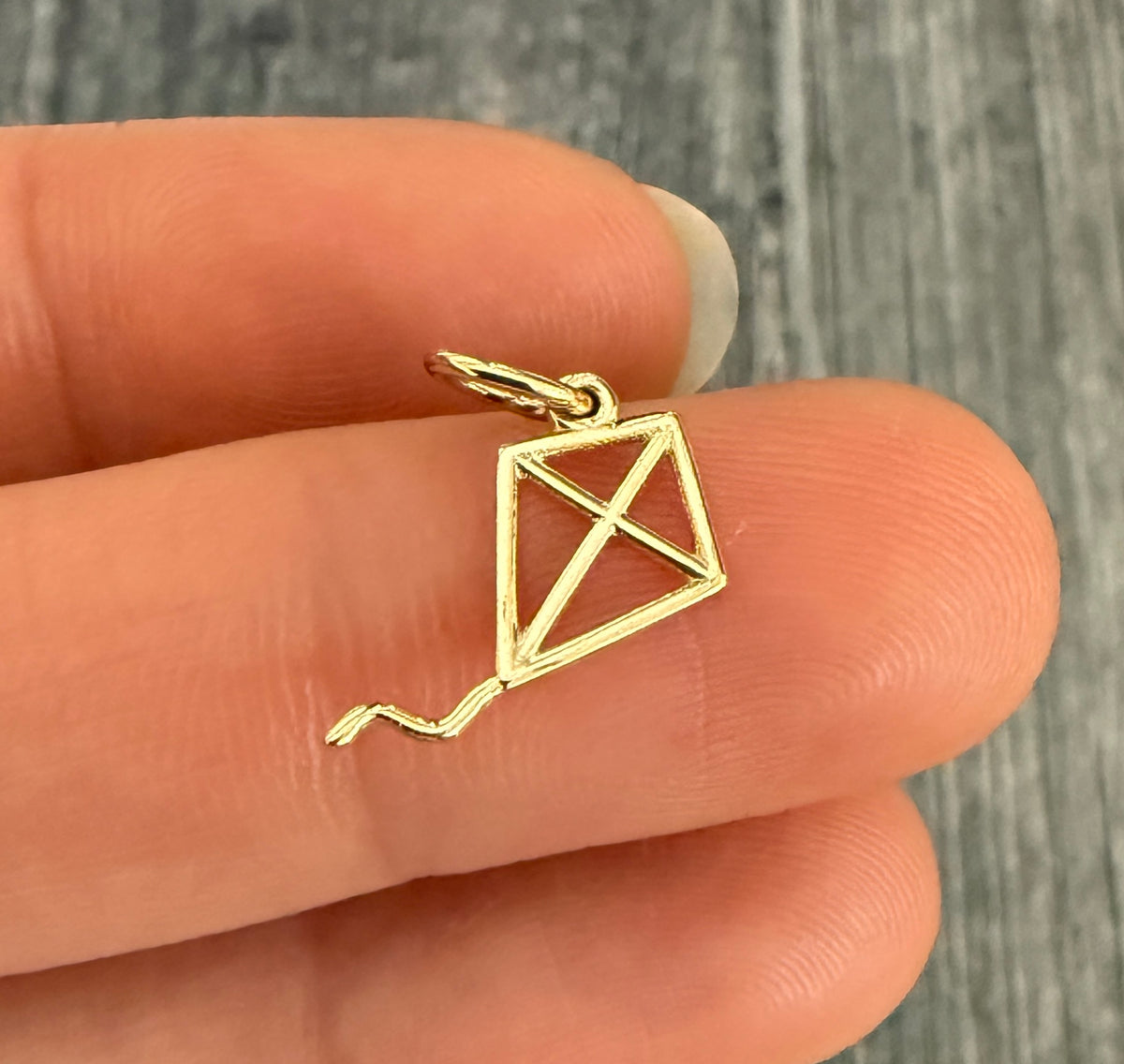 Mini 14K Gold Kite Charm (F)