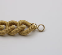 Vintage 18K Gold Woven Mesh Curb Link Bracelet