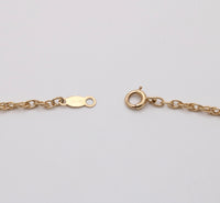Vintage 14K Gold Rope Style Interlocking Link Chain, 18” Long