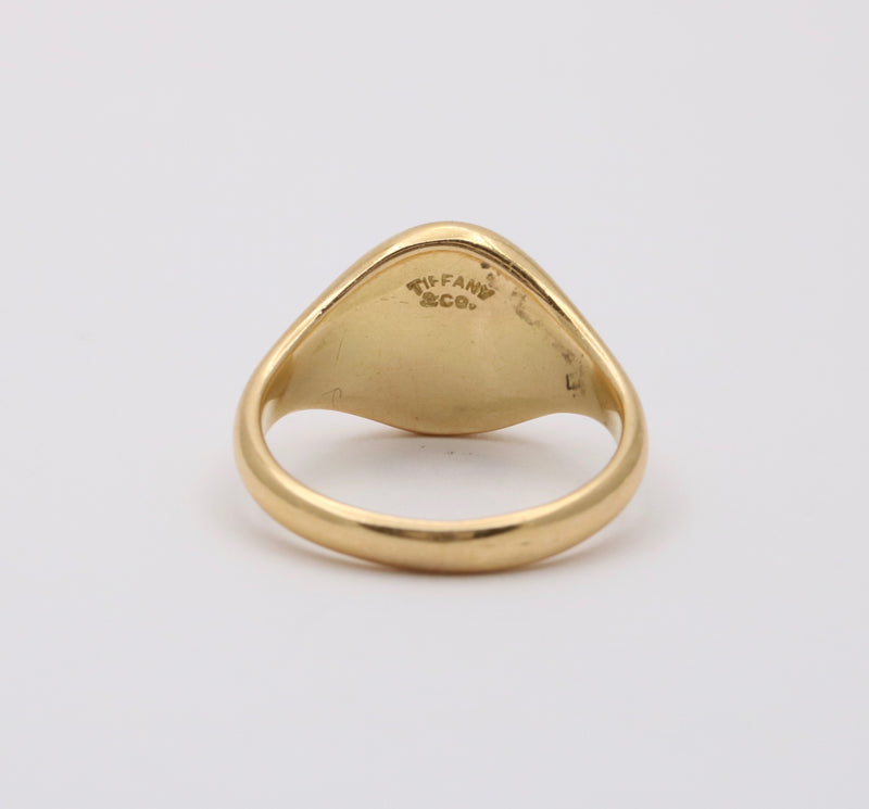 Vintage Tiffany & Co Onyx and 18K Gold Signet Ring