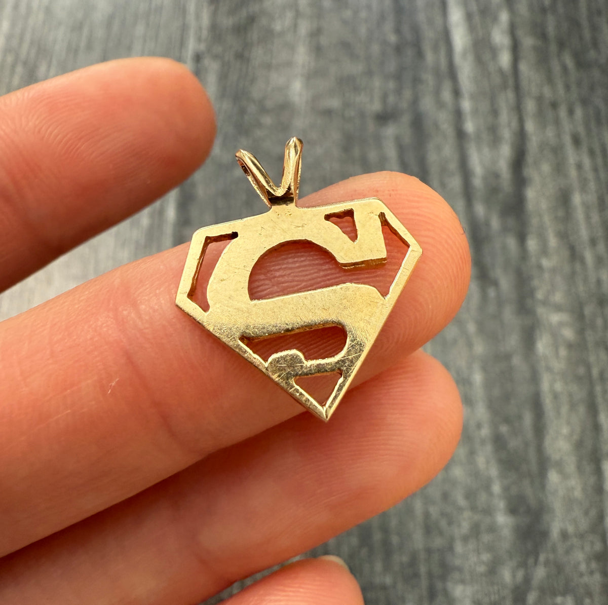 Vintage 14K Gold "SUPERMAN" Charm