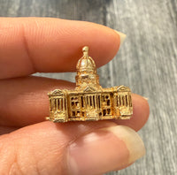 Vintage 14K Gold US Capitol Building Stanhope Charm