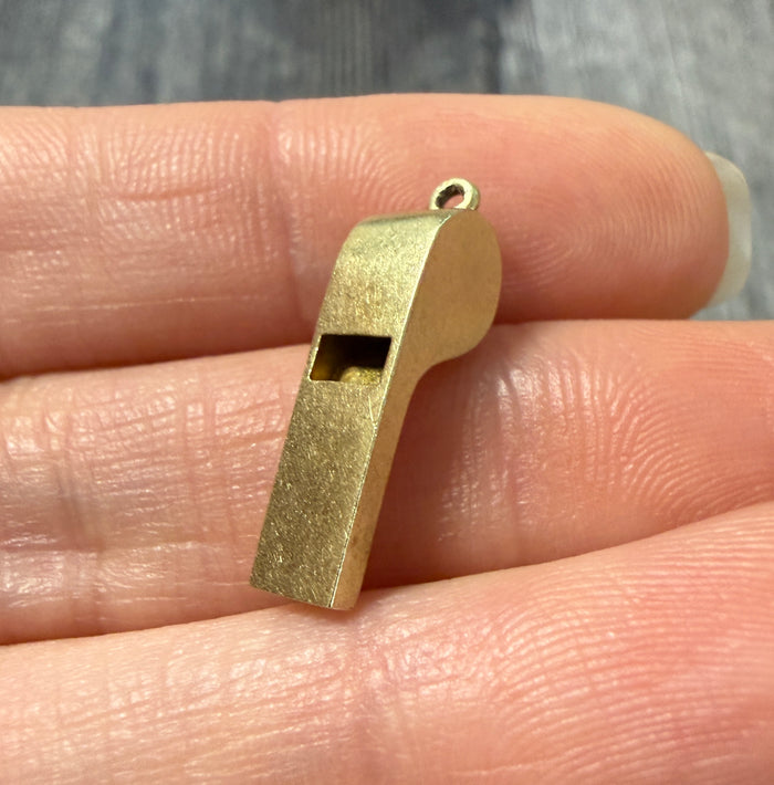 Art Deco Sloan & Co 14K Gold Whistle Charm