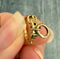 Vintage 14K Gold Buckle Charm