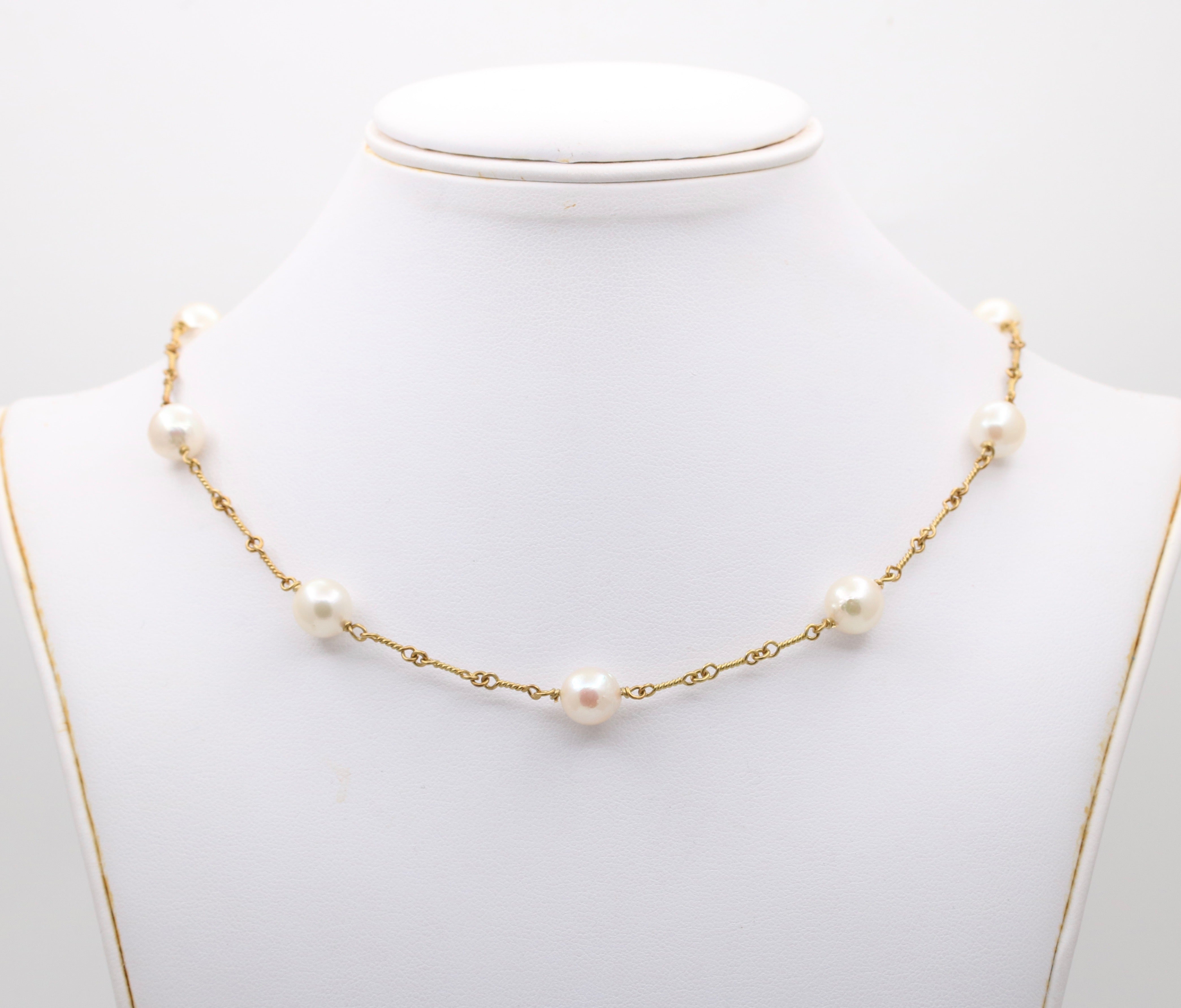 18k on sale pearl necklace