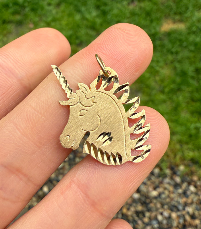 Vintage 14K Gold Unicorn Charm