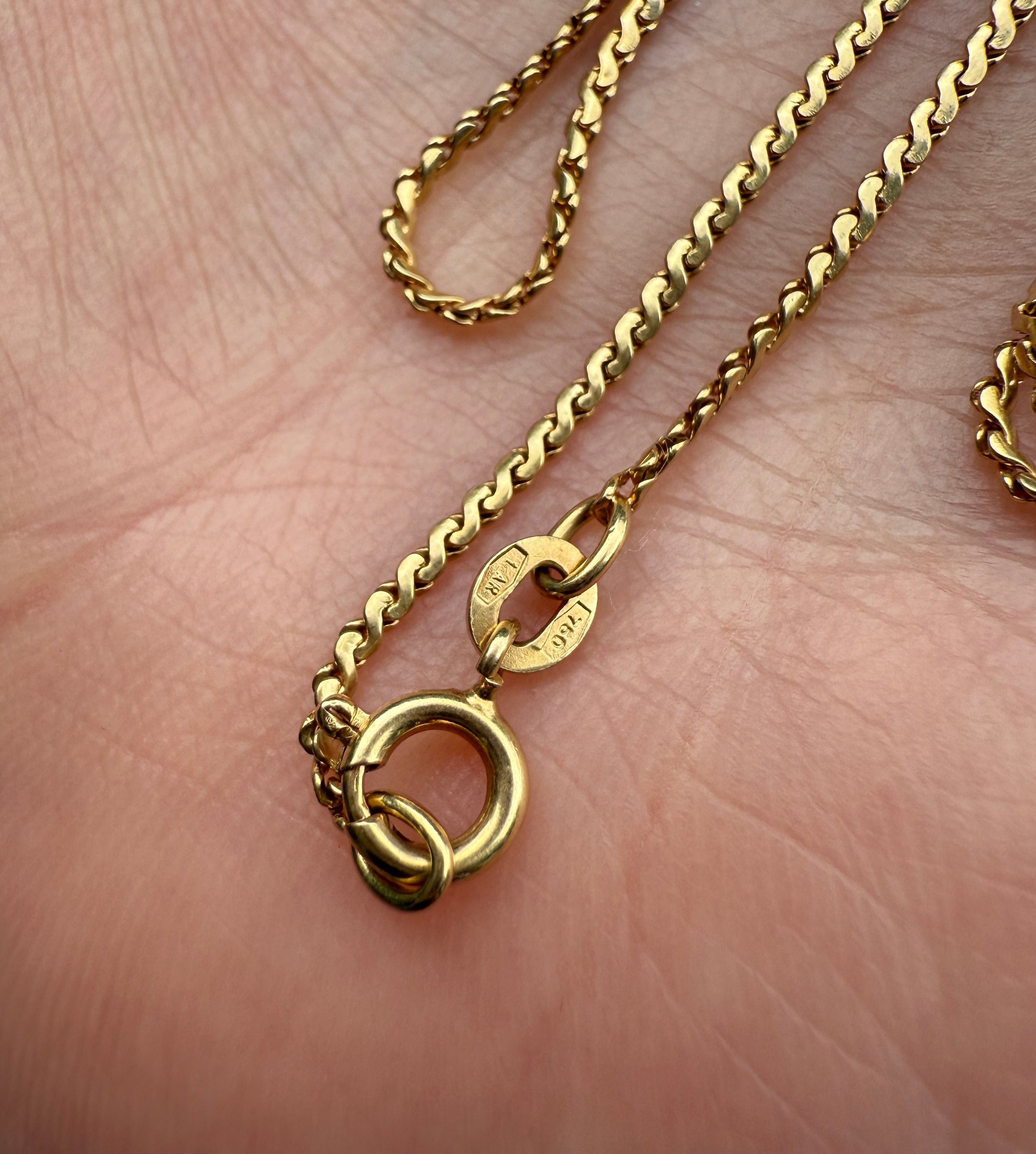 Vintage Uno A Erre 18K Gold “S” Link Chain, 21” Long – Alpha